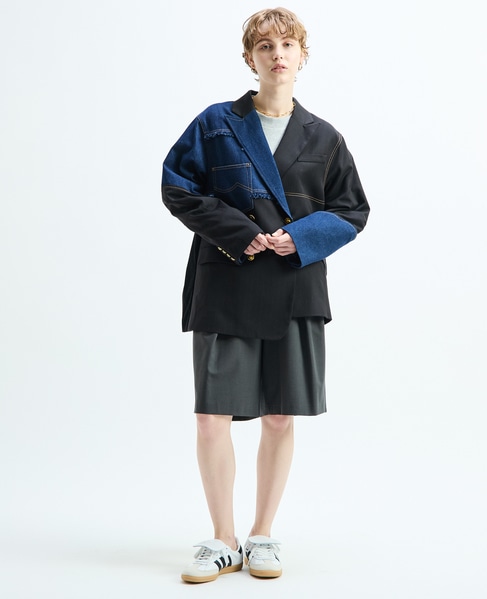 《別注》【AULA AILA/アウラ アイラ】CHECK DENIM COMBONATON JACKET 詳細画像 ブラック系その他 11