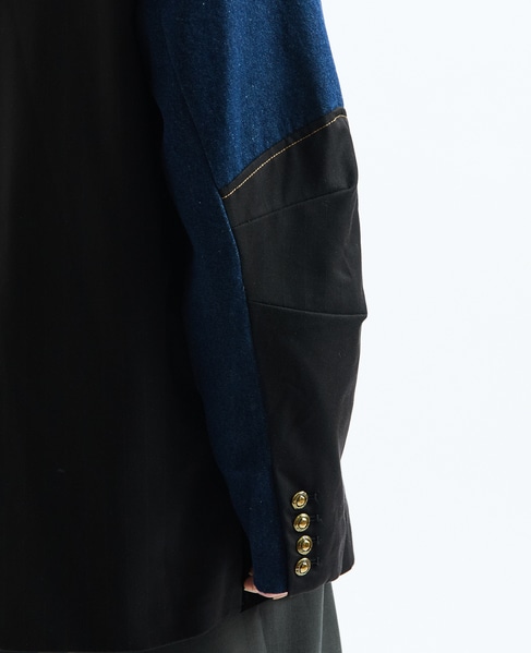 《別注》【AULA AILA/アウラ アイラ】CHECK DENIM COMBONATON JACKET 詳細画像 ブラック系その他 21