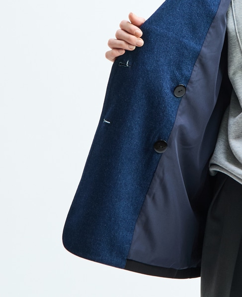 《別注》【AULA AILA/アウラ アイラ】CHECK DENIM COMBONATON JACKET 詳細画像 ブラック系その他 22