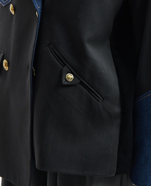 《別注》【AULA AILA/アウラ アイラ】CHECK DENIM COMBONATON JACKET 詳細画像 ブラック系その他 23