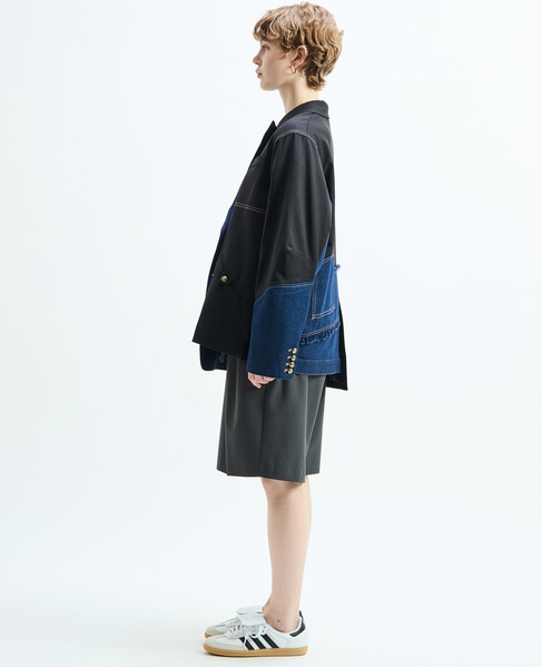 《別注》【AULA AILA/アウラ アイラ】CHECK DENIM COMBONATON JACKET 詳細画像 ブラック系その他 4