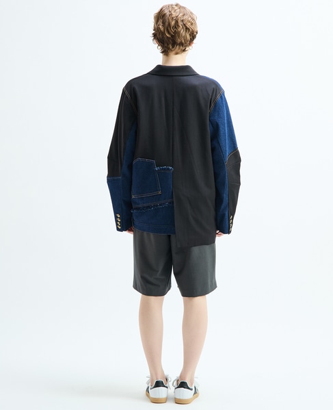 《別注》【AULA AILA/アウラ アイラ】CHECK DENIM COMBONATON JACKET 詳細画像 ブラック系その他 5