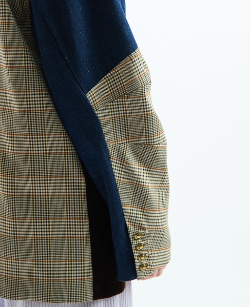 《別注》【AULA AILA/アウラ アイラ】CHECK DENIM COMBONATON JACKET 詳細画像 ブラウン系その他 19