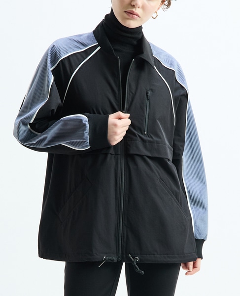 【AULA AILA/アウラ アイラ】SLEEVE LINE LIGHT BLOUSON 詳細画像 ブラック 3