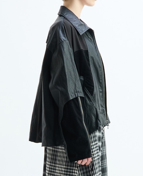 【AULA AILA/アウラ アイラ】BALLOON HEM BLOUSON 詳細画像 ブラック 6