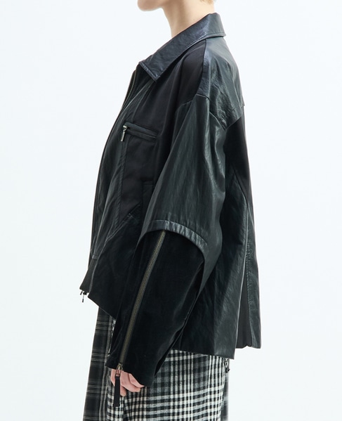 【AULA AILA/アウラ アイラ】BALLOON HEM BLOUSON 詳細画像 ブラック 7