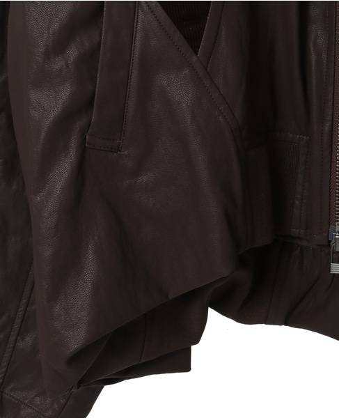 【AULA AILA/アウラ アイラ】BALLOON HEM BLOUSON 詳細画像 ブラウン 6