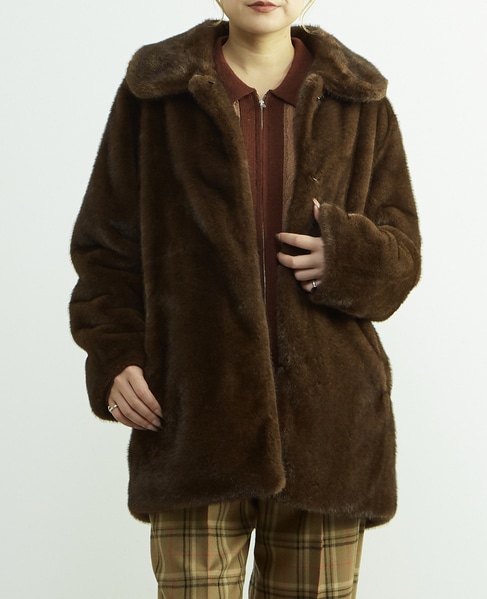 【HAVELESS/ハヴレス】CAROL FAUX FUR COAT 詳細画像 ダークブラウン 1