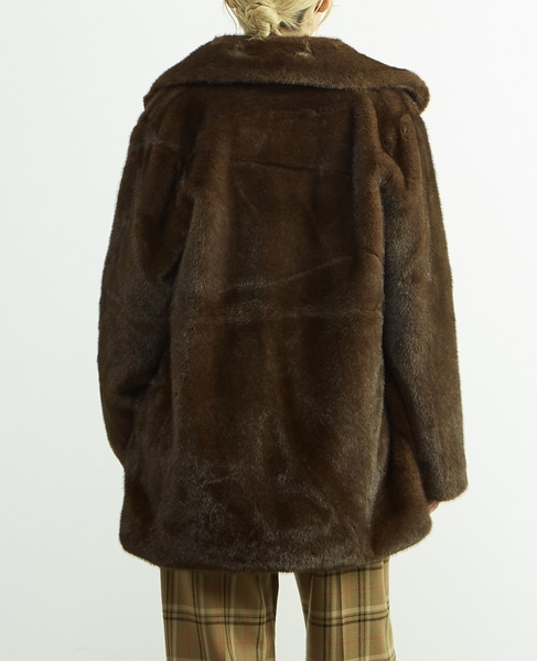 【HAVELESS/ハヴレス】CAROL FAUX FUR COAT 詳細画像 ダークブラウン 3