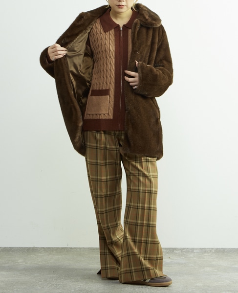 【HAVELESS/ハヴレス】CAROL FAUX FUR COAT 詳細画像 ダークブラウン 5