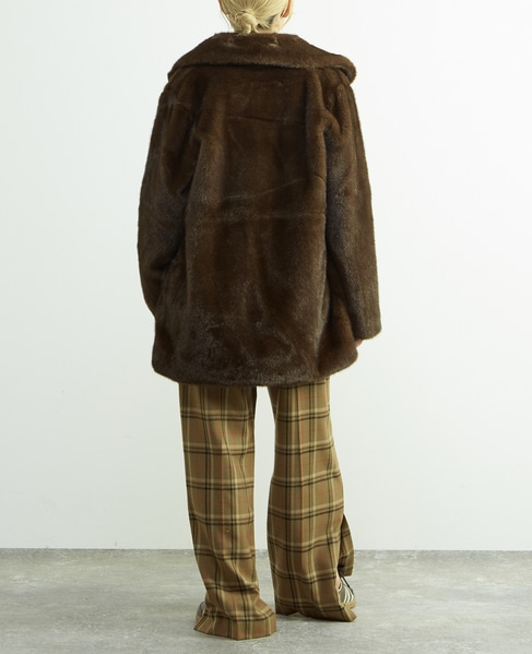 【HAVELESS/ハヴレス】CAROL FAUX FUR COAT 詳細画像 ダークブラウン 8