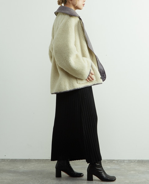 【HAVELESS/ハヴレス】ELLIE REVERSIBLE MUSTANG JACKET 詳細画像 グレー 18