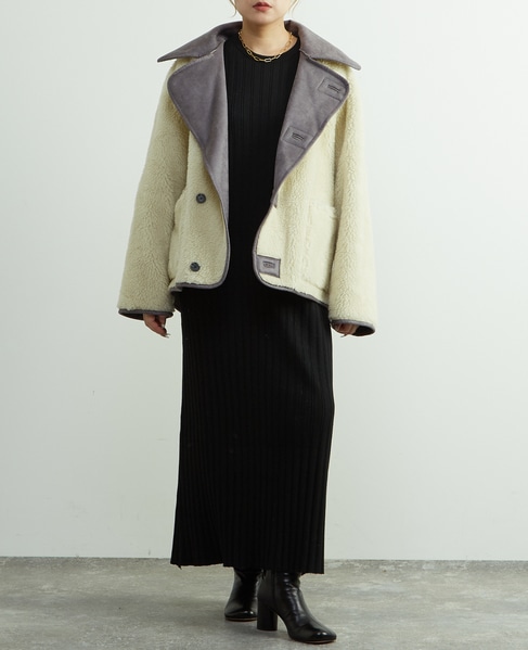 【HAVELESS/ハヴレス】ELLIE REVERSIBLE MUSTANG JACKET 詳細画像 グレー 19