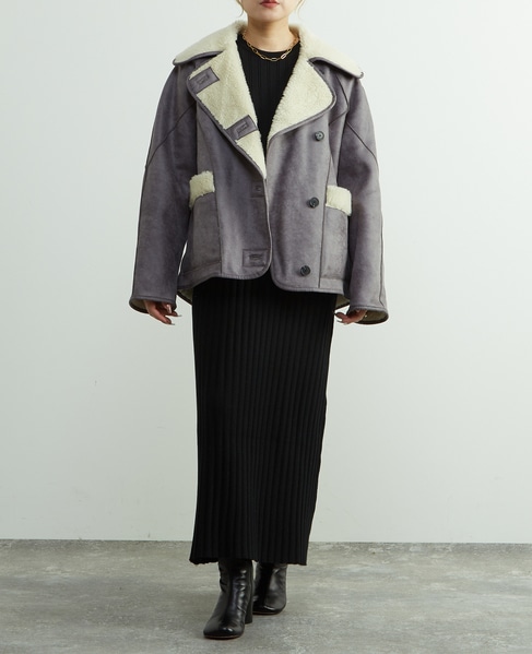 【HAVELESS/ハヴレス】ELLIE REVERSIBLE MUSTANG JACKET 詳細画像 グレー 20