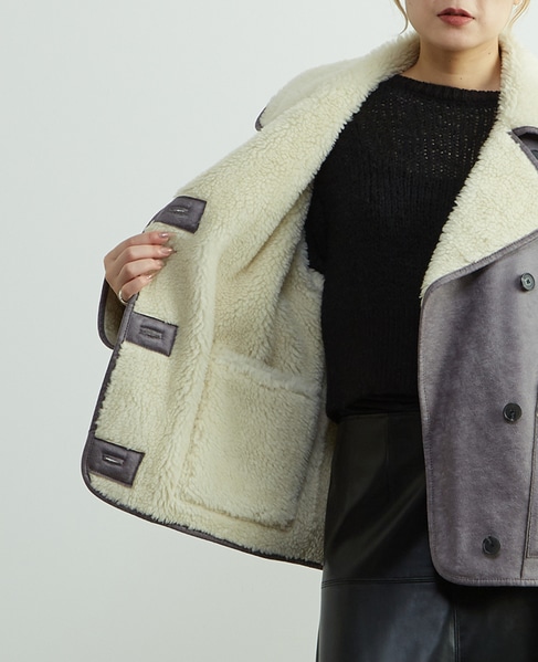 【HAVELESS/ハヴレス】ELLIE REVERSIBLE MUSTANG JACKET 詳細画像 グレー 21