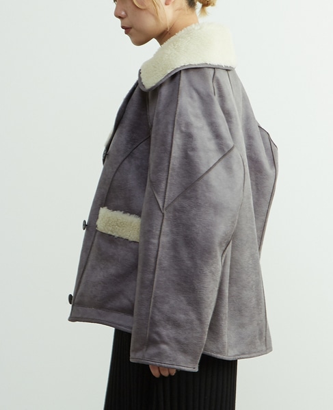 【HAVELESS/ハヴレス】ELLIE REVERSIBLE MUSTANG JACKET 詳細画像 グレー 4