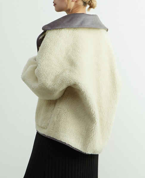 【HAVELESS/ハヴレス】ELLIE REVERSIBLE MUSTANG JACKET 詳細画像 グレー 9