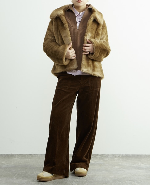 【HAVELESS/ハヴレス】MILA FAUX FUR JACKET 詳細画像 キャメル 5