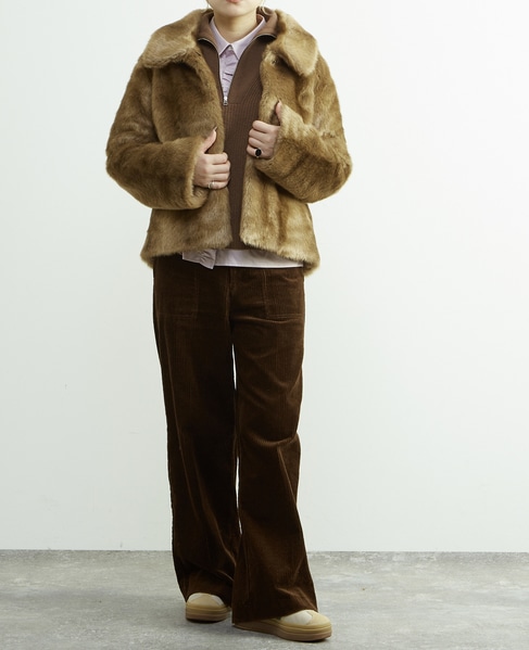 【HAVELESS/ハヴレス】MILA FAUX FUR JACKET 詳細画像 キャメル 6