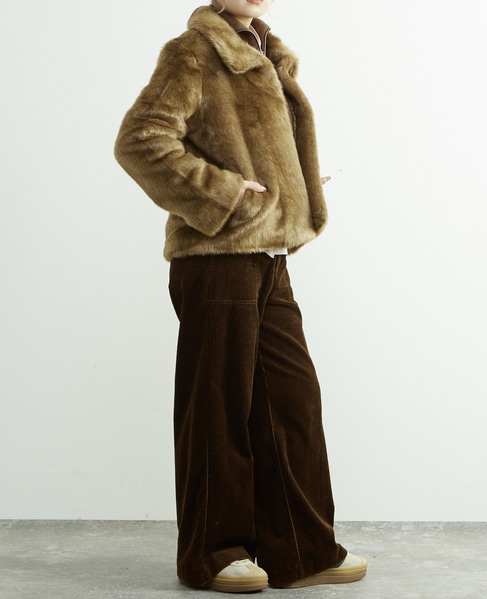【HAVELESS/ハヴレス】MILA FAUX FUR JACKET 詳細画像 キャメル 7