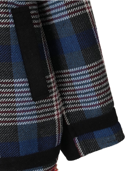 《別注》【AULA AILA/アウラ アイラ】CHECK COMBINATION BLOUSON 詳細画像 ブラック×レッド 30