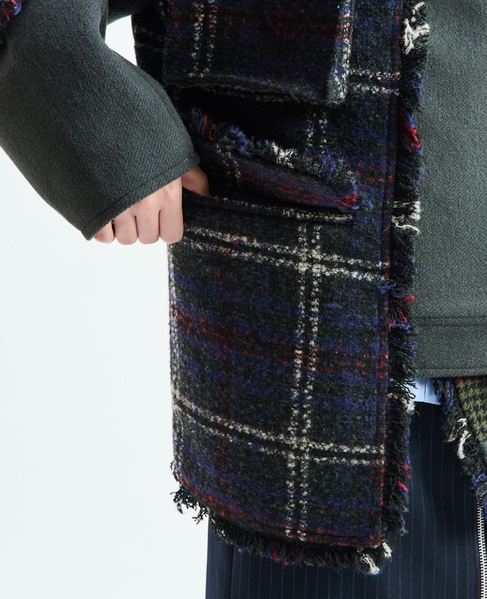 《別注》【AULA AILA/アウラ アイラ】CHECK COMBINATION BLOUSON 詳細画像 グリーン系その他 16