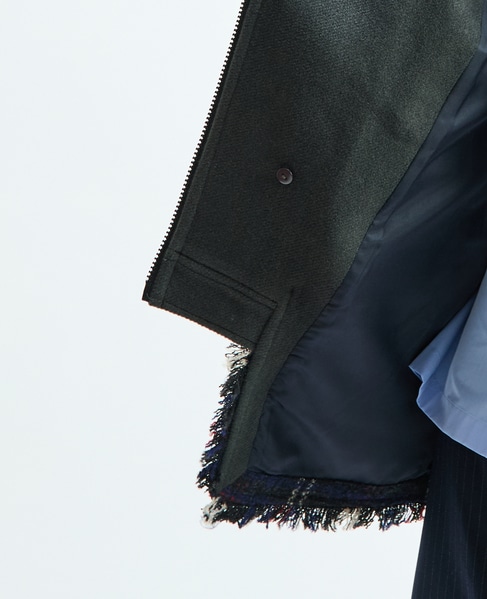 《別注》【AULA AILA/アウラ アイラ】CHECK COMBINATION BLOUSON 詳細画像 グリーン系その他 18