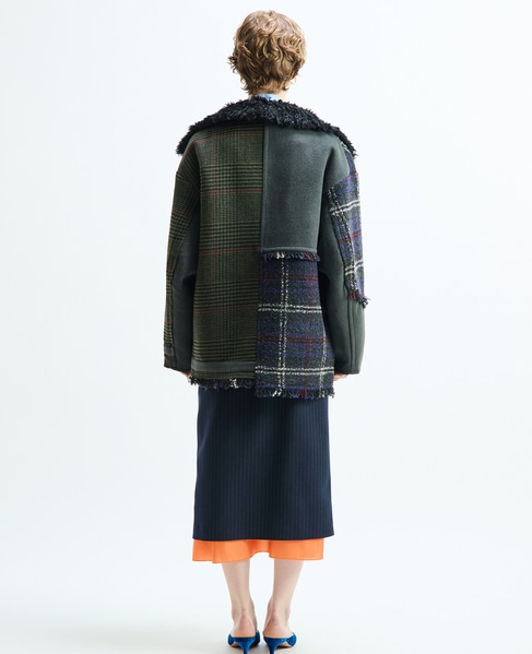 《別注》【AULA AILA/アウラ アイラ】CHECK COMBINATION BLOUSON 詳細画像 グリーン系その他 6