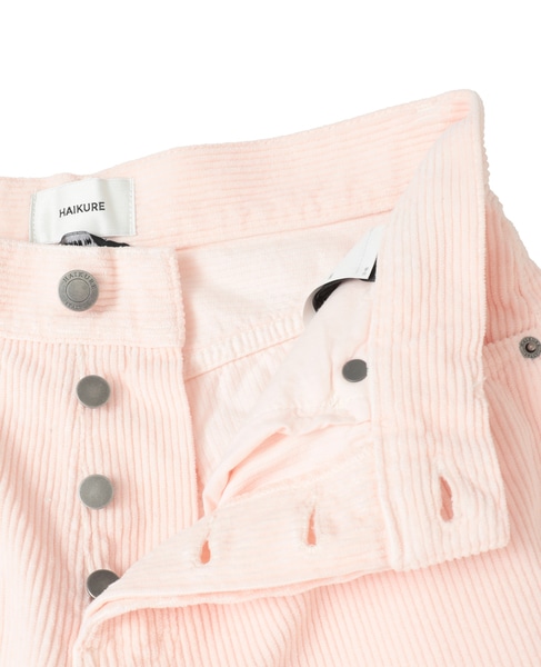 【HAIKURE/ハイクル】BETHANY ASIAN FIT VELVET VIC：コーデュロイパンツ 詳細画像 ピンクベージュ 7