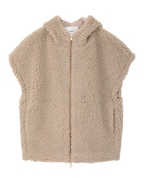 【ADAWAS/アダワス】BOA HOODIE VEST 詳細画像 ベージュ 1