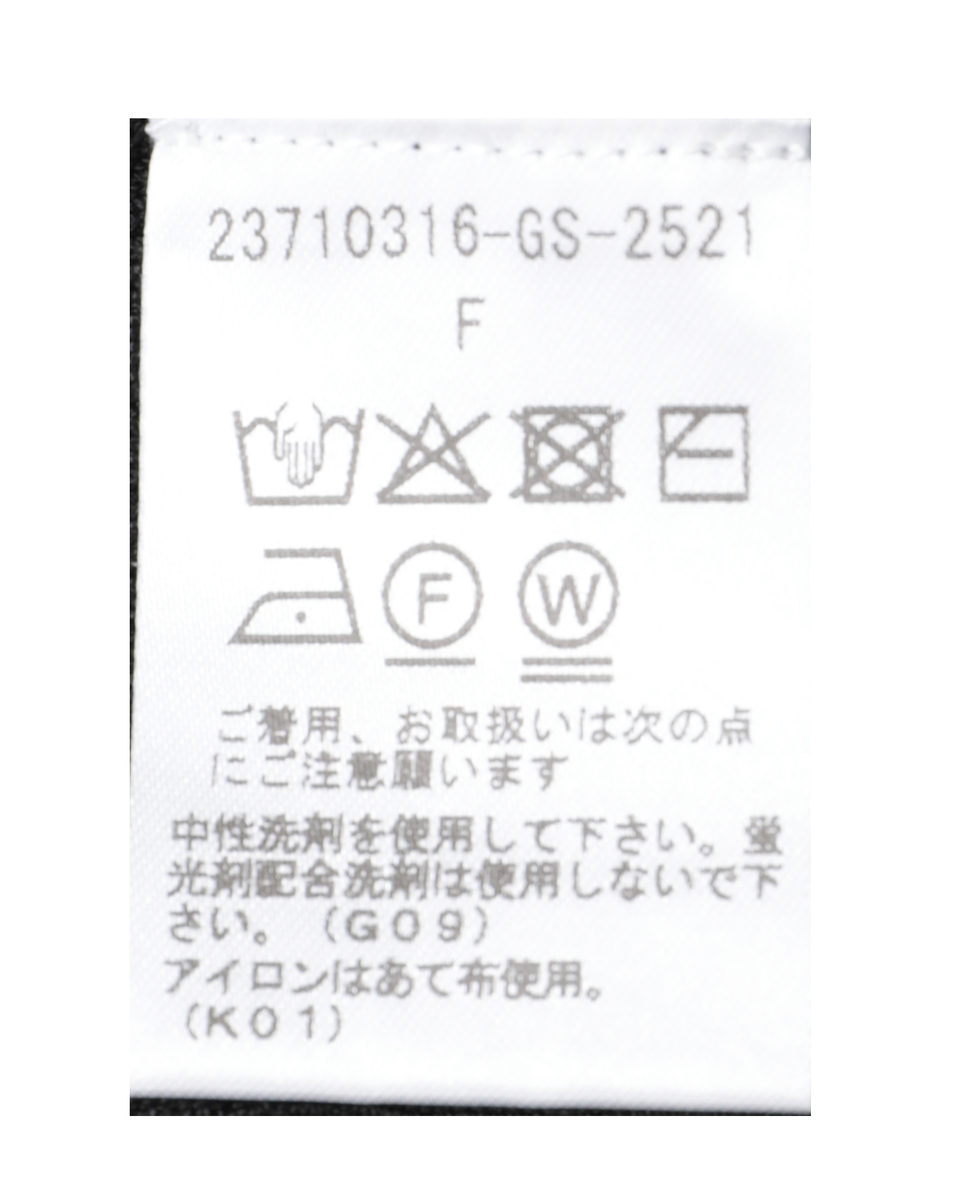 【VERSEAU/ヴェルソー】ピンタック風デザインニットワンピ 詳細画像 ブラック 5