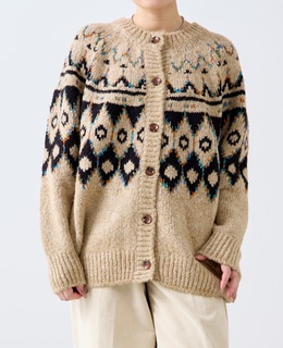 【GREEN BUTTER/グリーンバター】Alpaca Nordic Cardigan