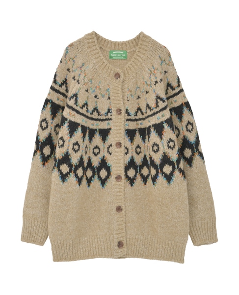 【GREEN BUTTER/グリーンバター】Alpaca Nordic Cardigan 詳細画像 ベージュ系その他 10