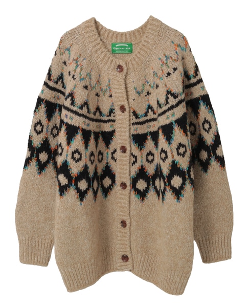 【GREEN BUTTER/グリーンバター】Alpaca Nordic Cardigan 詳細画像 ベージュ系その他 11