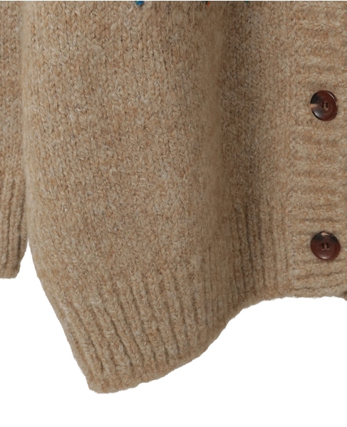 【GREEN BUTTER/グリーンバター】Alpaca Nordic Cardigan 詳細画像 ベージュ系その他 15