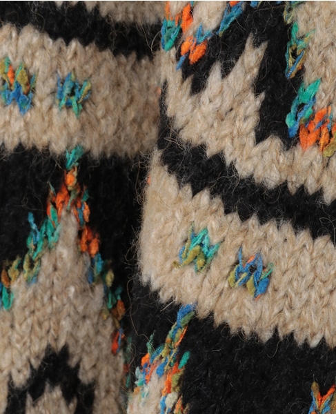 【GREEN BUTTER/グリーンバター】Alpaca Nordic Cardigan 詳細画像 ベージュ系その他 16