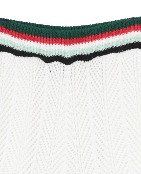 【Casablanca/カサブランカ】Cotton Chevron Crochet Shorts 詳細画像 ホワイト 3