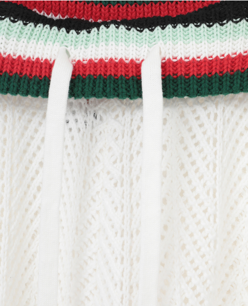 【Casablanca/カサブランカ】Cotton Chevron Crochet Shorts 詳細画像 ホワイト 4