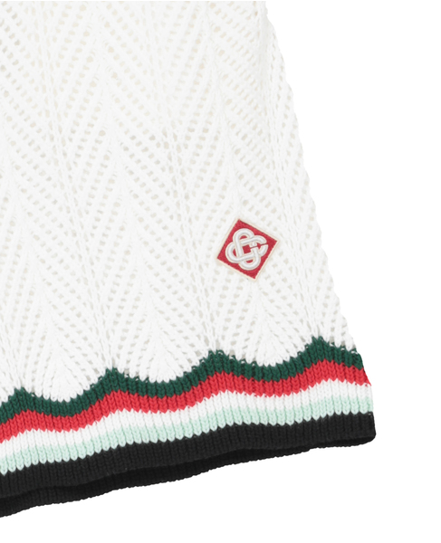 【Casablanca/カサブランカ】Cotton Chevron Crochet Shorts 詳細画像 ホワイト 5