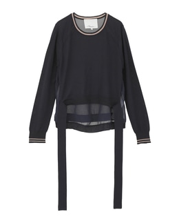 【3.1 Phillip Lim/スリーワンフィリップリム】Chiffon-paneled wool top