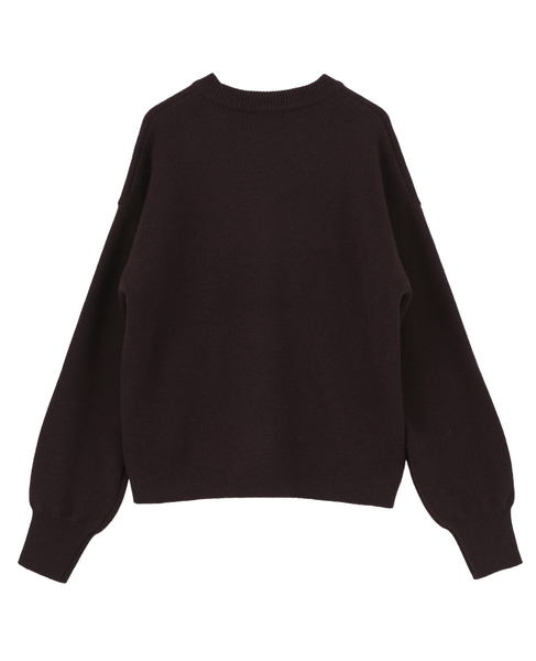 【BIRROT/ビロット】CREW NECK KNIT 詳細画像 ブラウン 2