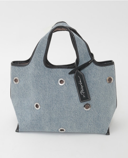 【3.1 Phillip Lim/スリーワンフィリップリム】DENIM MINI MARKET TOTE BAG 詳細画像 インディゴ 1