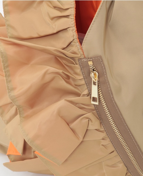 【RISLEY×OUTDOOR(リズレイ×アウトドア)】トライアングルフリルバッグ［R2501-TFB36］ 詳細画像 ベージュ 5