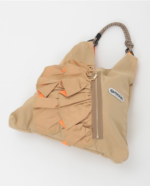【RISLEY×OUTDOOR(リズレイ×アウトドア)】トライアングルフリルバッグ［R2501-TFB36］ 詳細画像 ベージュ 8