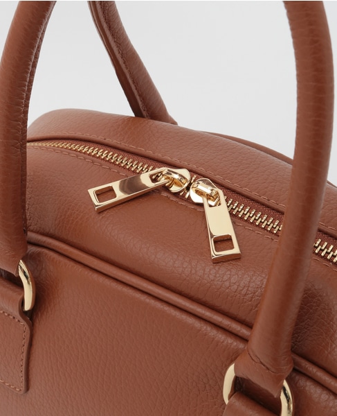 【AULENTTI/オウレンティ】DOLLARO 2Wayレザーハンドバッグ 詳細画像 ブラウン 6