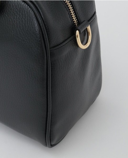 【AULENTTI/オウレンティ】DOLLARO 2Wayレザーハンドバッグ 詳細画像 ブラック 5