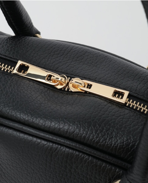 【AULENTTI/オウレンティ】DOLLARO 2Wayレザーハンドバッグ 詳細画像 ブラック 6