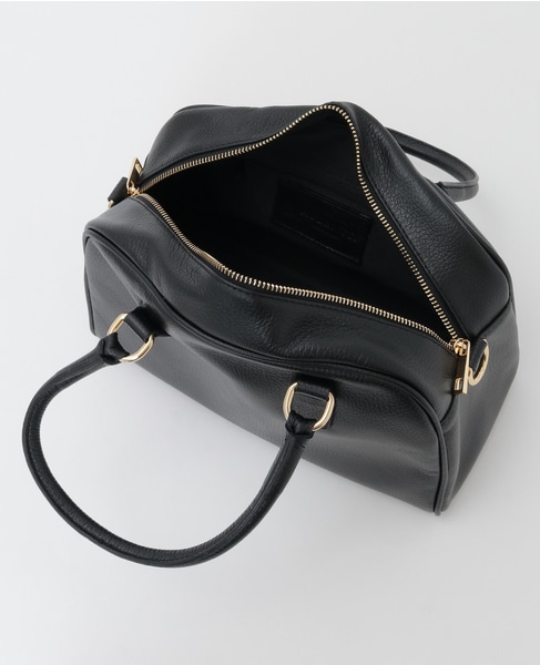 【AULENTTI/オウレンティ】DOLLARO 2Wayレザーハンドバッグ 詳細画像 ブラック 7