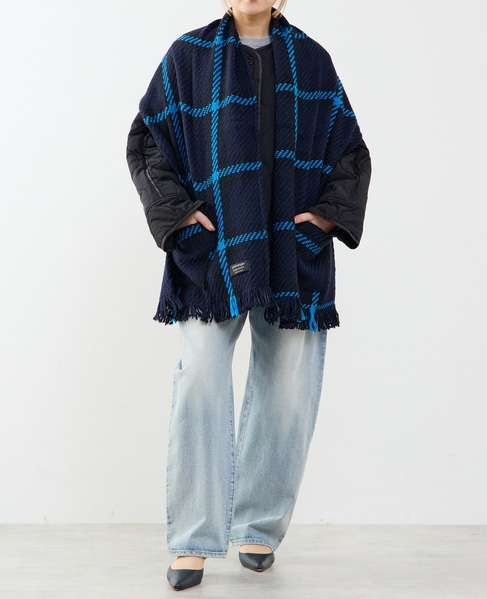 【John Branigan/ジョン・ブラニガン】ポケット付きストール 詳細画像 ブルー系その他 11