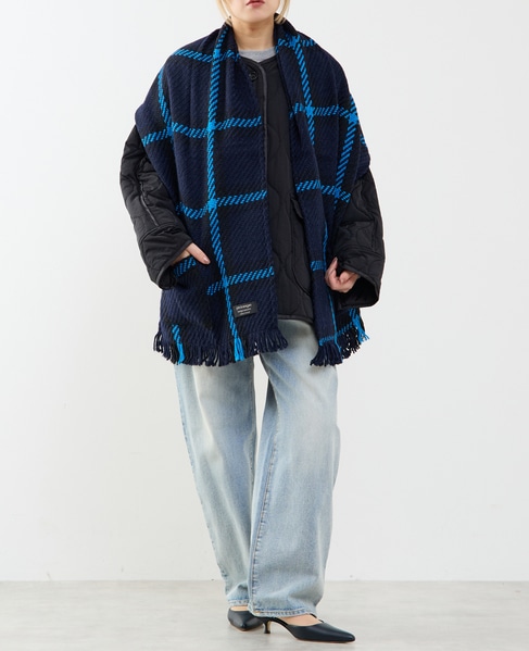 【John Branigan/ジョン・ブラニガン】ポケット付きストール 詳細画像 ブルー系その他 13